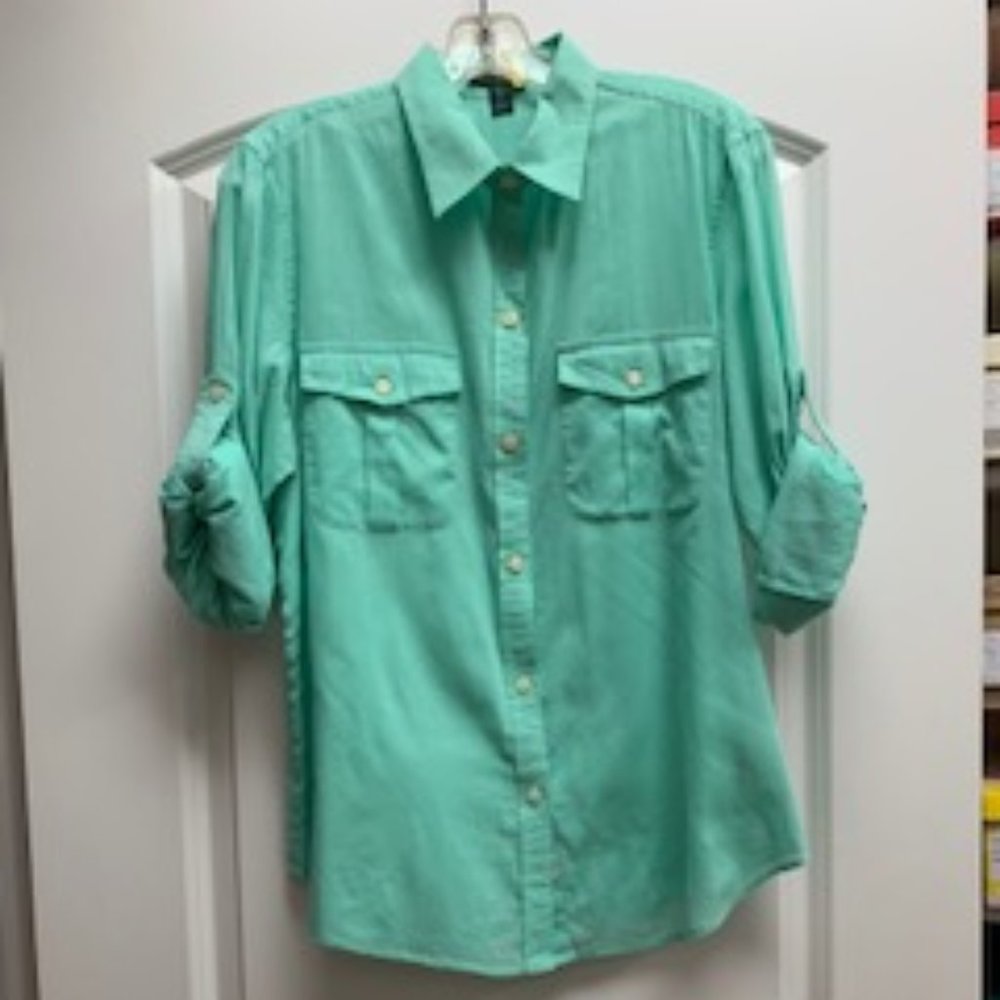 Ralph Lauren LRL Tab Roll Blouse